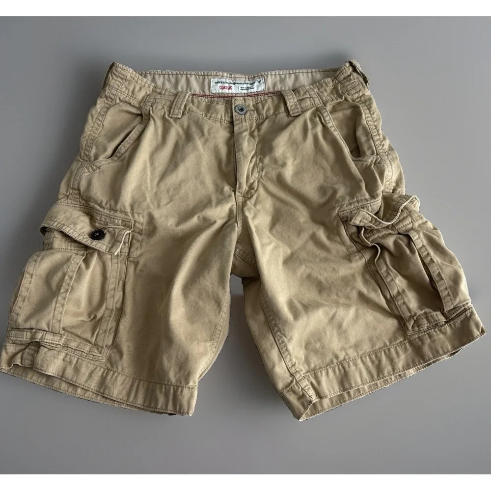 American Eagle | Cargo Shorts Men's Size 34 Khaki Beige Classic Y2K